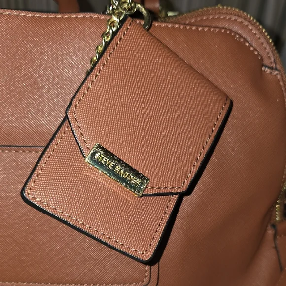 Steve Madden Tan Leather Briefcase - Picture 8 of 11